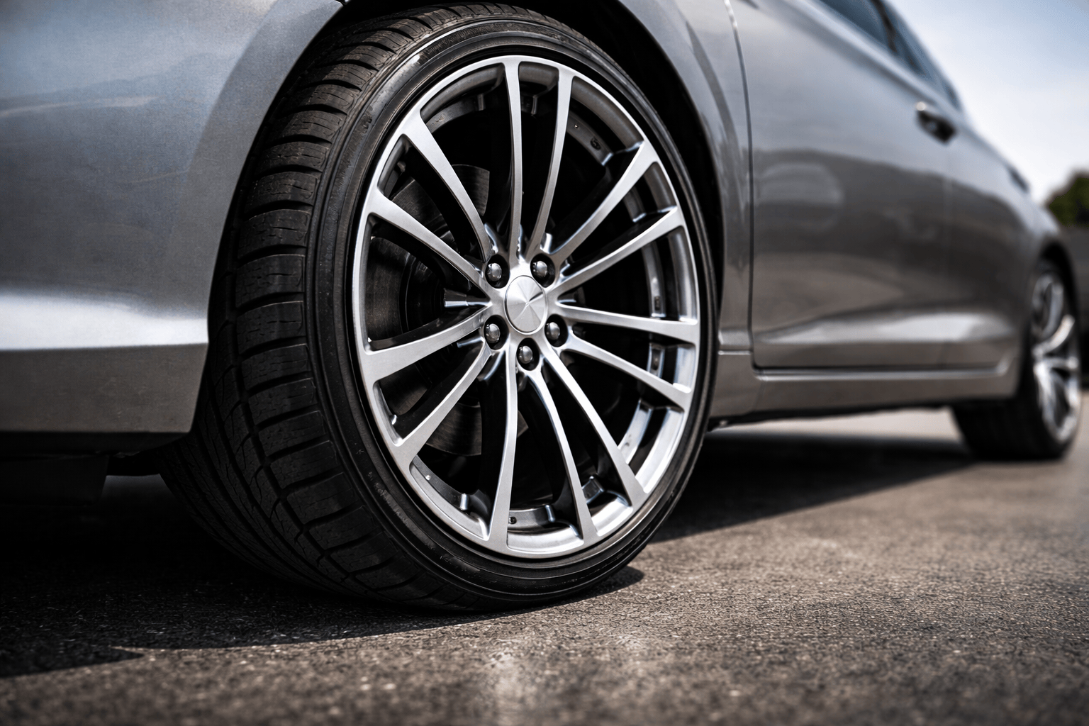 Vehicle with upgraded wheel package